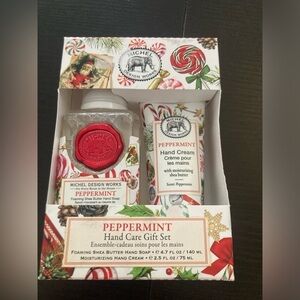 Michel Design Works Peppermint Hand Care Gift Set. Includes hand soap& cream